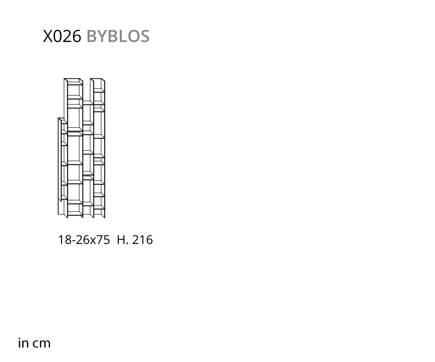 Ozzio Byblos X026 Étagère murale design pour livres