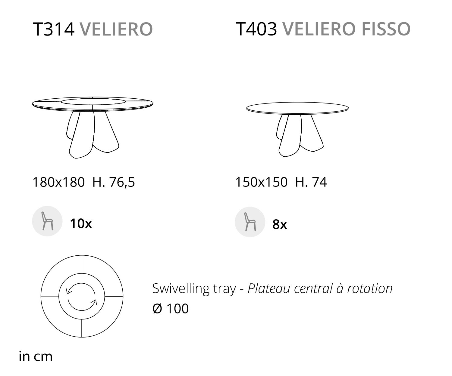 Ozzio Veliero T314 Design Runder Esstisch Eiche Natur Keramik