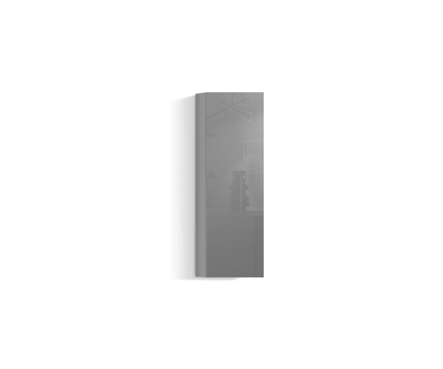 Elément suspendu design salon Vertical H96 L30 gris clair430