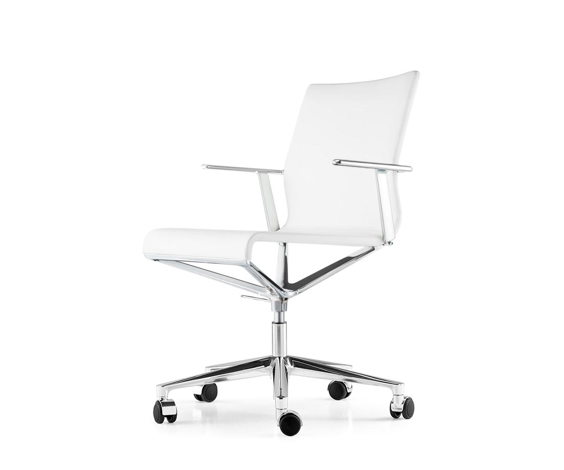 ICF Stick ETK Chair Burostuhl Schwarz Weiss mit Rollen H37