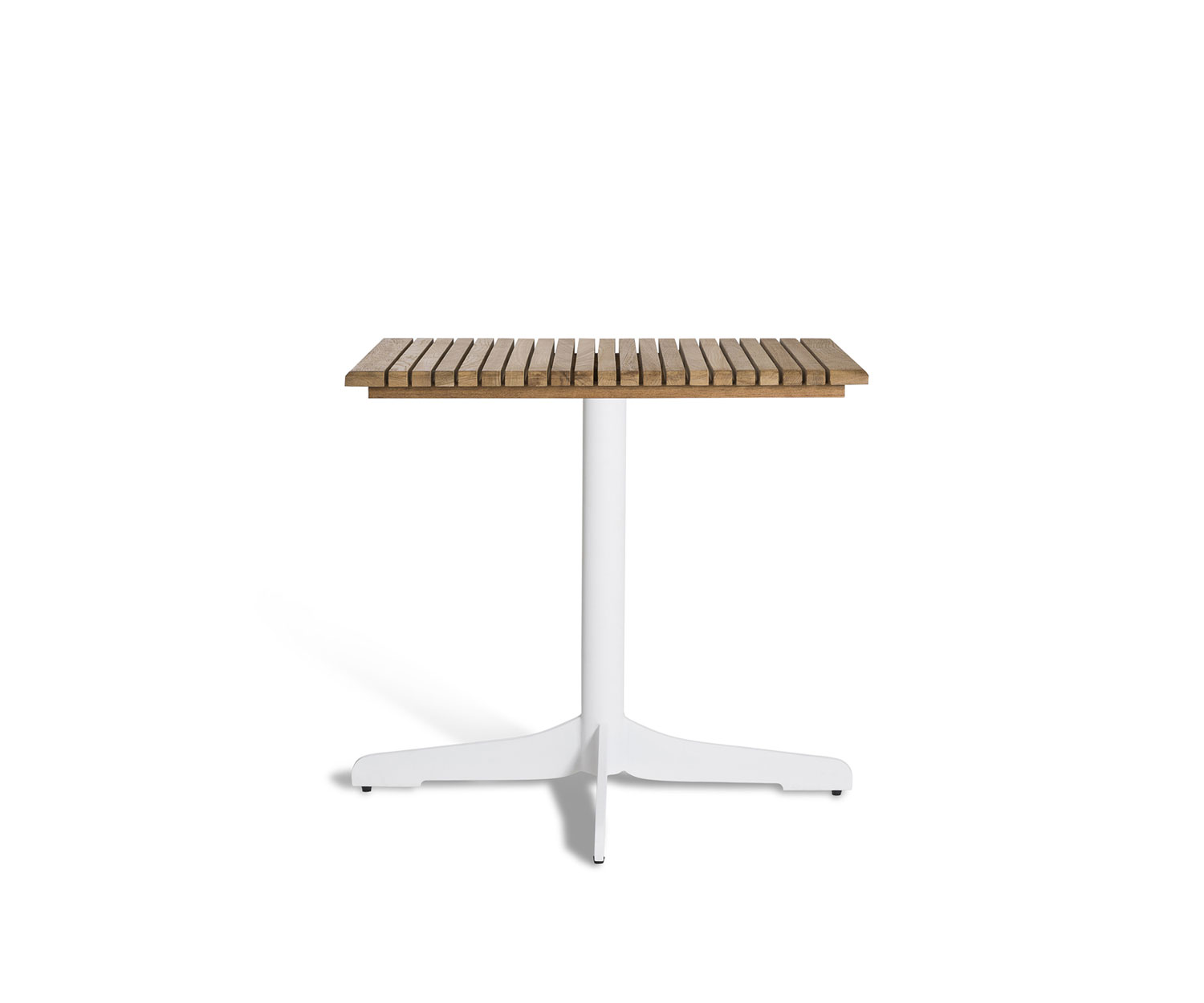 Oasiq Ceru Aluminium Table à manger L 70 cm blanc teck