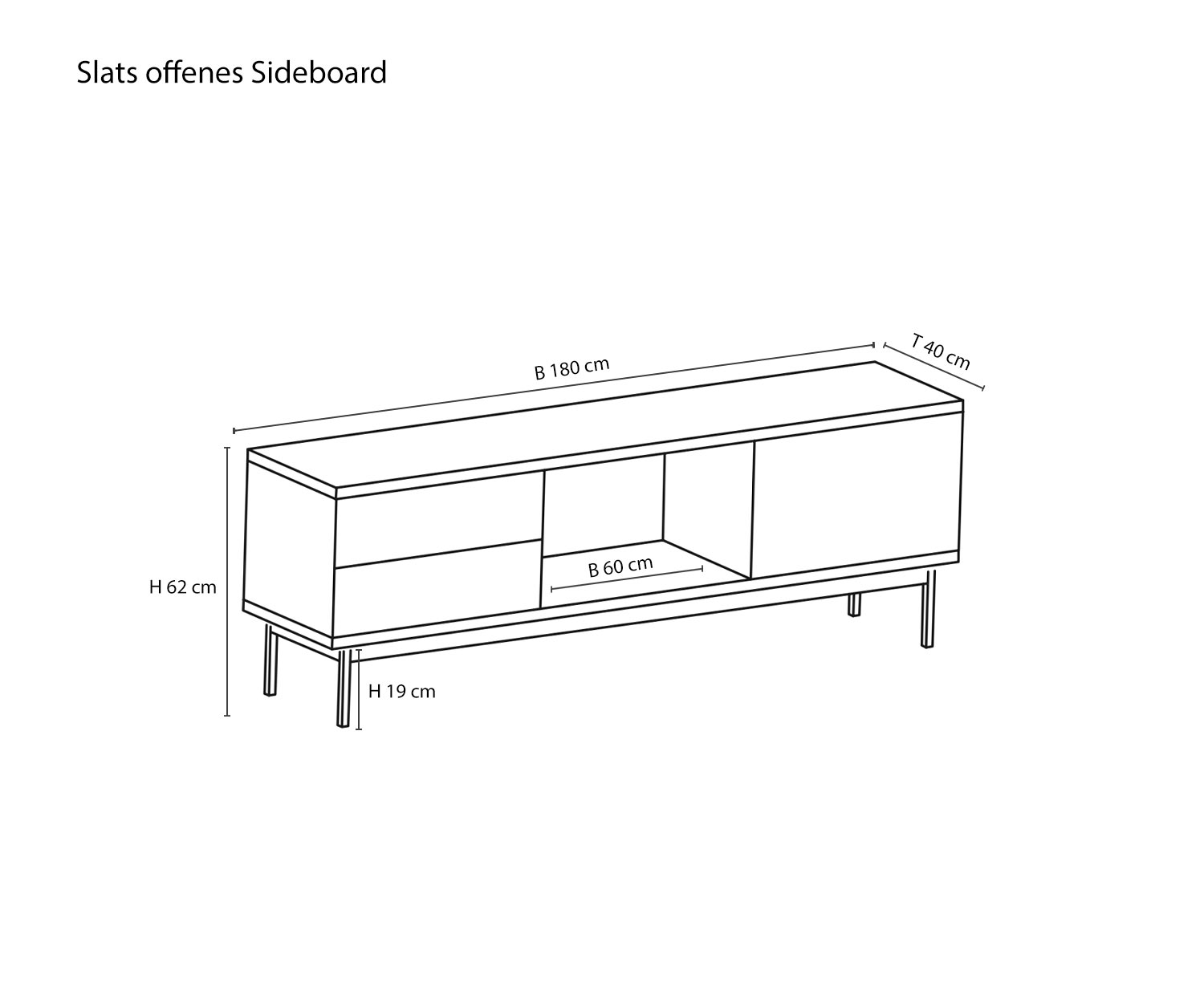 Designer Board Slats de Punt Esquisse Dimensions Dimensions